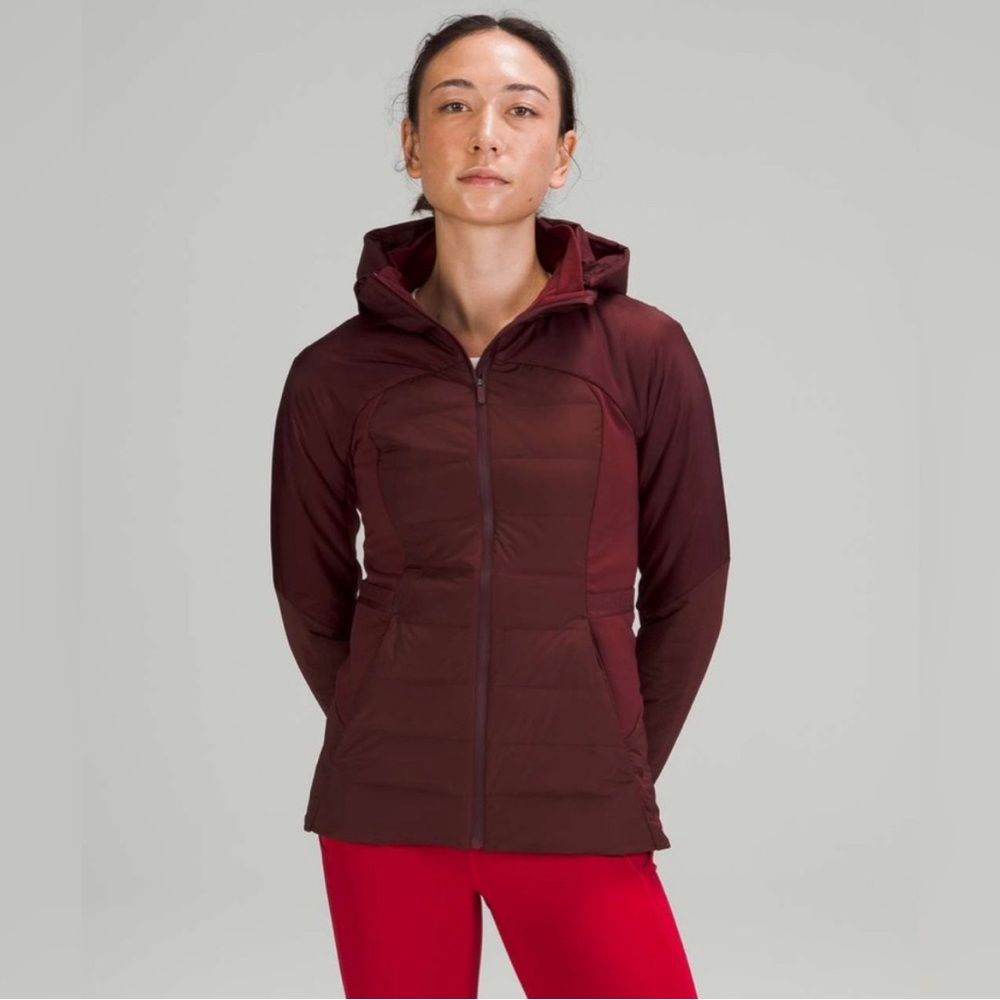 Down for it all jacket in red merlot